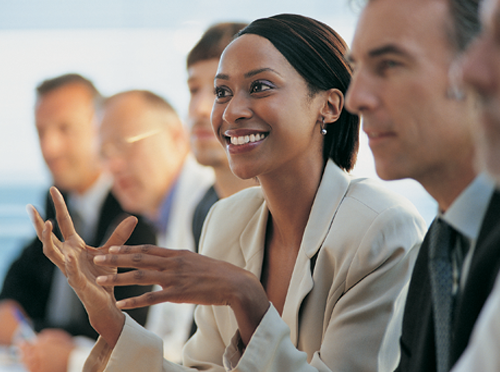 Professional people smiling